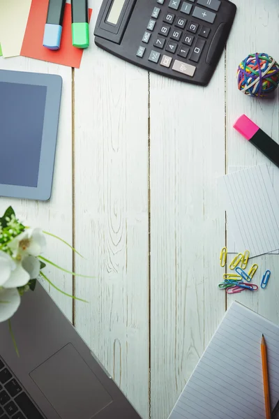 Desk with electronic devices — Stock Photo, Image