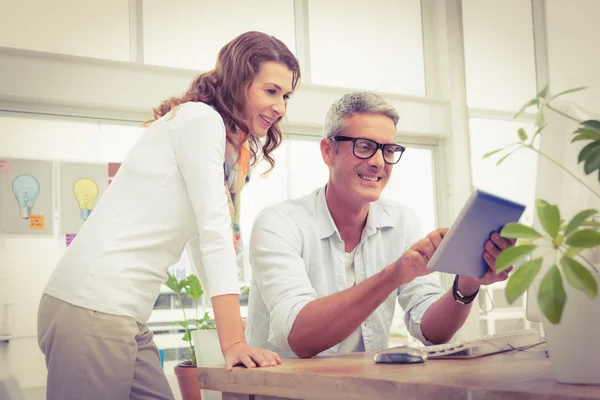 Designers working with tablet — Stock Photo, Image