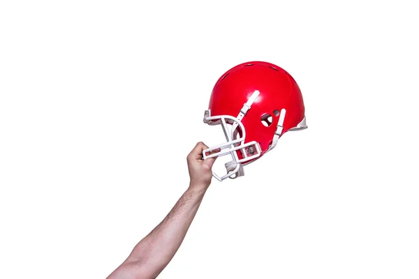 Speler overhandigen zijn helm — Stockfoto