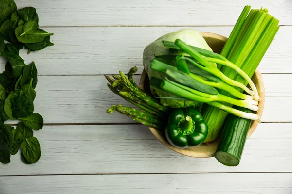 Green vegetables on table — Stock Photo, Image