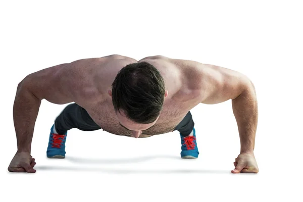 Sterke bodybuilder doen pers omhoog — Stockfoto