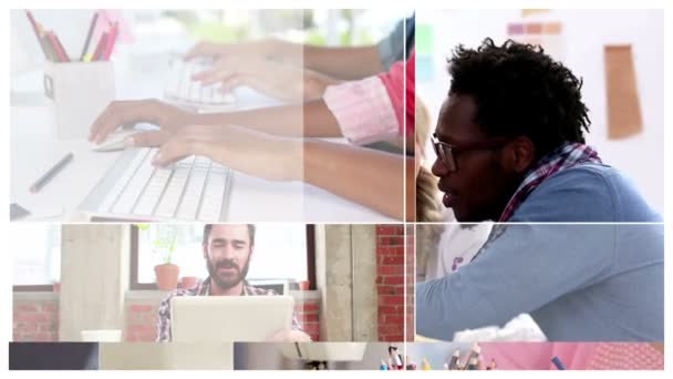 Creatieve business team op het werk — Stockvideo