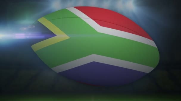 África do Sul bola de rugby — Vídeo de Stock
