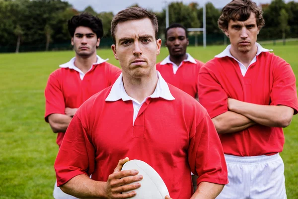 Jogadores de rugby pronto para jogar — Fotografia de Stock