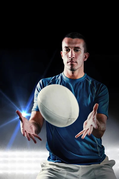 Player trying to catch the ball — Stock Photo, Image