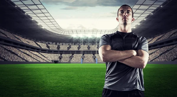 Player with arms crossed — Stock Photo, Image