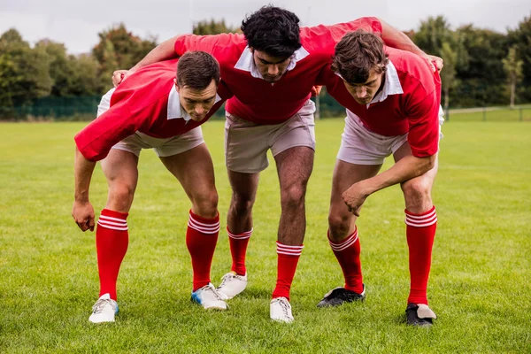 Rugby hráči začít hrát — Stock fotografie