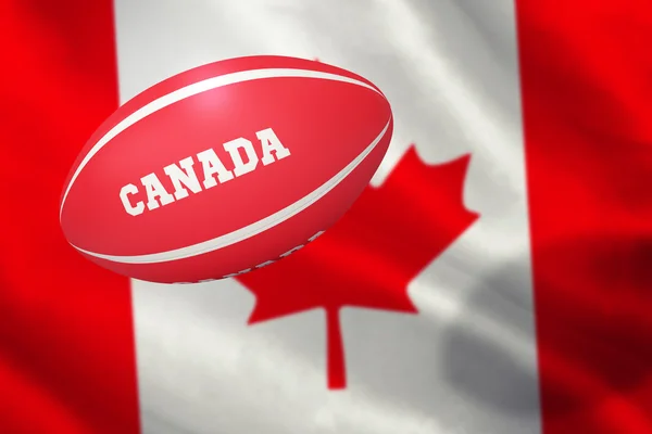 Pallo vastaan Kanadan lippu — kuvapankkivalokuva