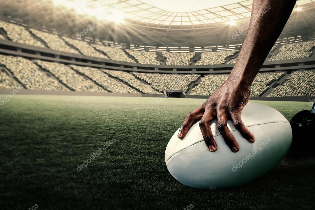 Athlete holding rugby ball — Stock Photo © Wavebreakmedia 84679506