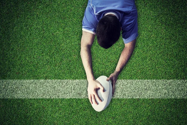 Rugby-Spieler versucht es — Stockfoto