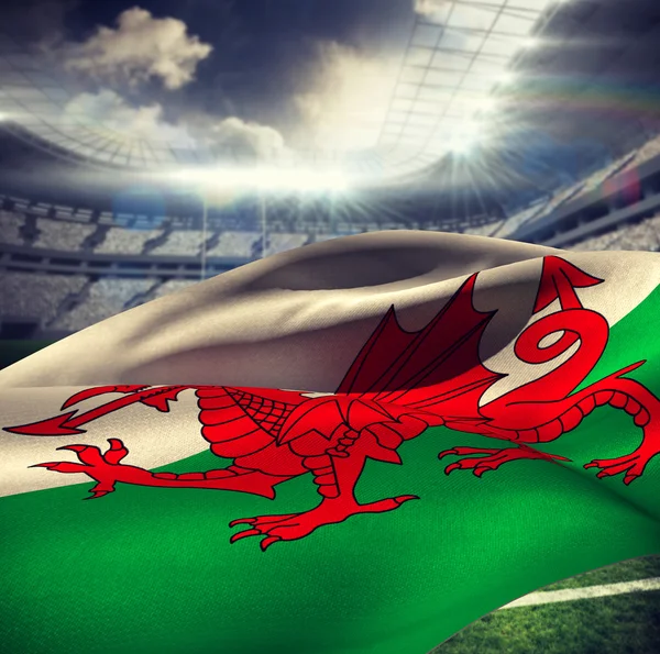 Co waving flag of wales — Stock Photo, Image