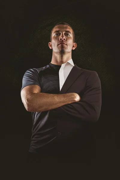 Confident rugby player — Stock Photo, Image