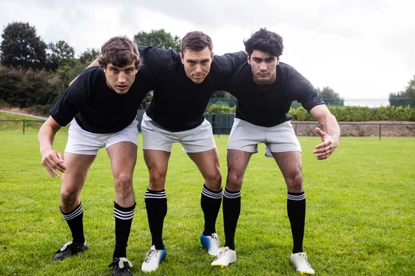 Joueurs de rugby prêts à jouer — Photo