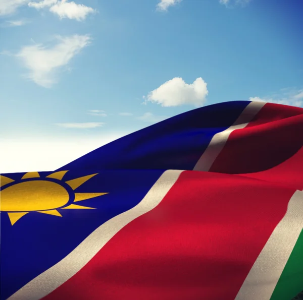 Namibia-Flagge geschwenkt — Stockfoto