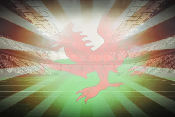 Bijgesneden Wales vlag — Stockfoto