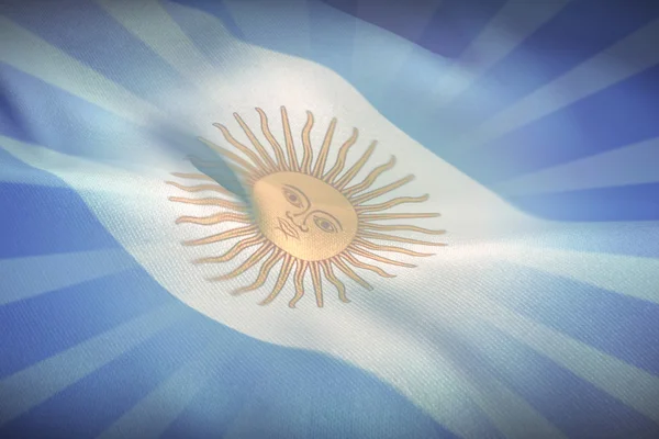 Argentina flagga vajande — Stockfoto