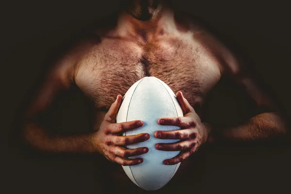 Rugby-Spieler mit Ball — Stockfoto