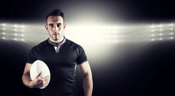 Joueur de rugby tenant le ballon — Photo