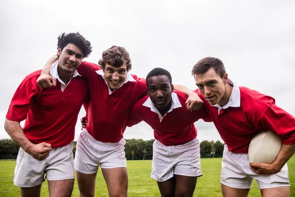 Players putting hands together — Stock Photo, Image