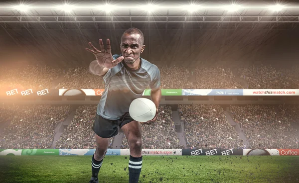 El hareketi rugby oyuncusu — Stok fotoğraf