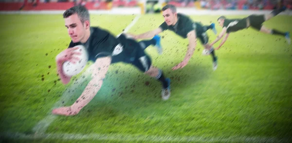 Bir deneyin puanlama rugby oyuncusu — Stockfoto