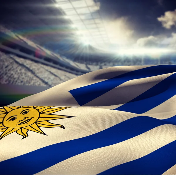 Flag against rugby stadium — Stock Photo, Image