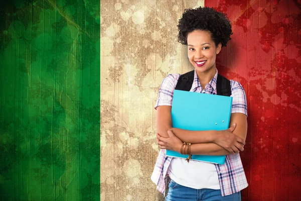 Woman with folder in office — Stock Photo, Image