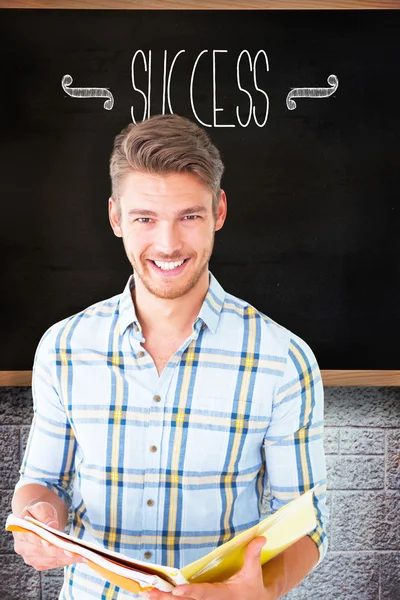 Parola successo e giovane studente — Foto Stock