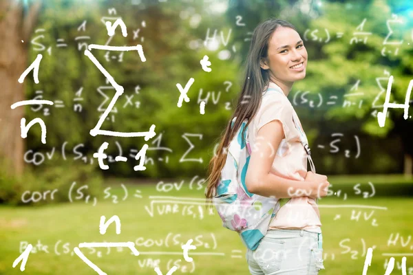 Sammansatt bild av matematik ekvationer — Stockfoto