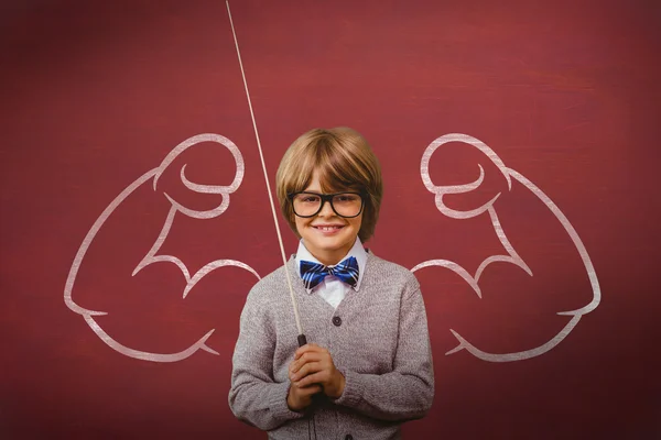 Garoto bonito vestido como professor — Fotografia de Stock