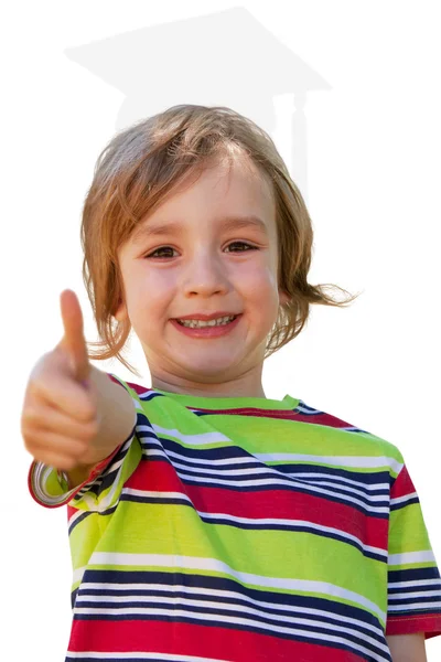 Composite image of happy little boy — Stock Photo, Image