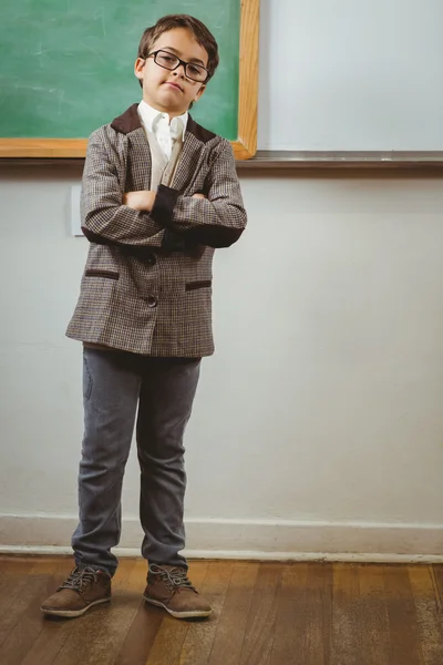 Aluno vestido de professor — Fotografia de Stock