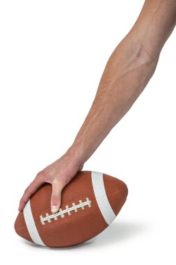 American football player placing ball clipart