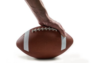 American football player holding ball clipart