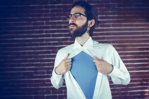 Camisa de apertura hombre reflexivo —  Fotos de Stock