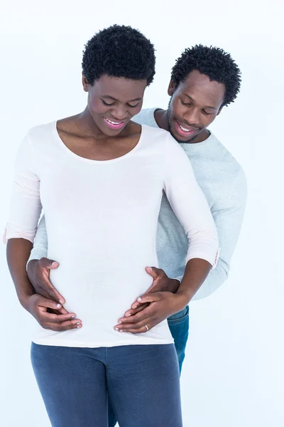 Husband embracing wife — Stock Photo, Image