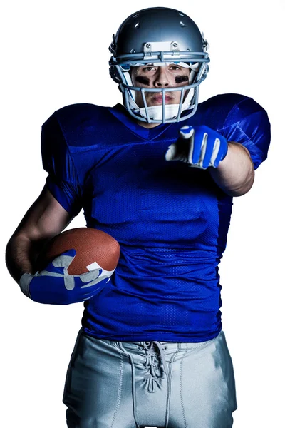 American football speler in uniform — Stockfoto