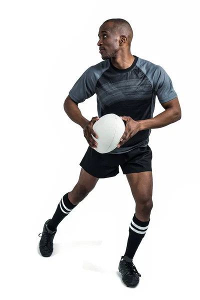 Rugby-Spieler mit laufendem Ball — Stockfoto