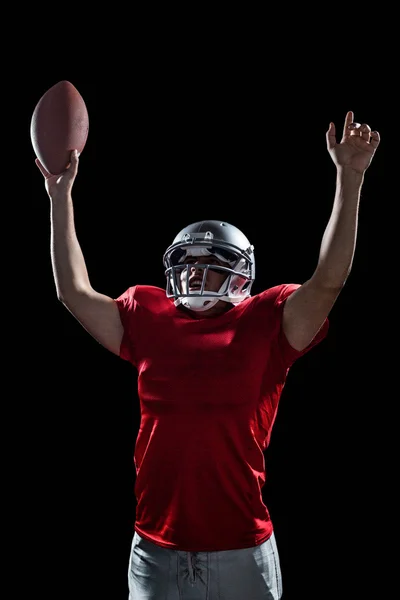 American football speler juichen — Stockfoto