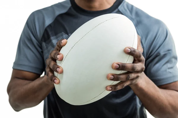 Olahraga memegang bola rugby. — Stok Foto