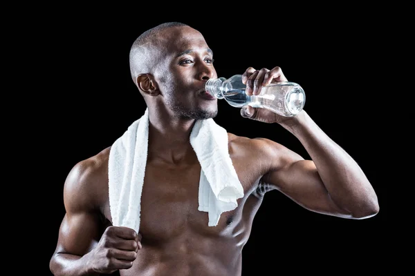 Athlete with towel around neck — Stock Photo, Image