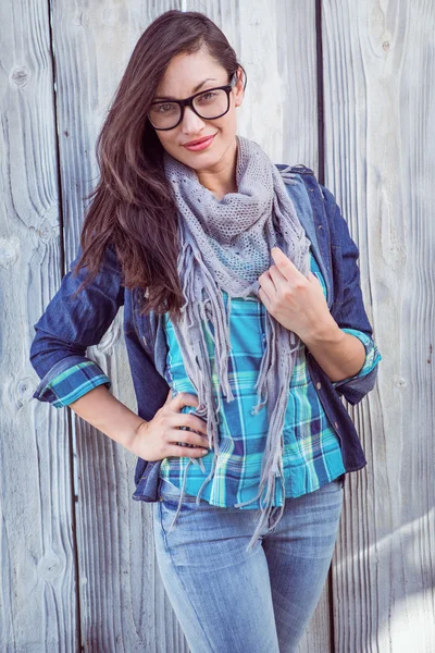 Happy hipster posing for a picture — Stock Photo, Image