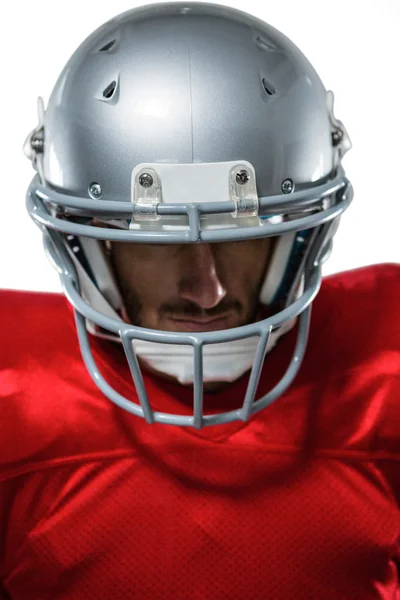American football speler in rode trui — Stockfoto