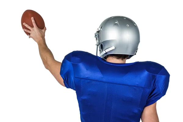 Sports player holding ball — Stock Photo, Image