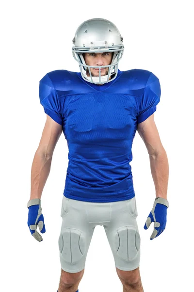 Serious American football player standing — Stock Photo, Image