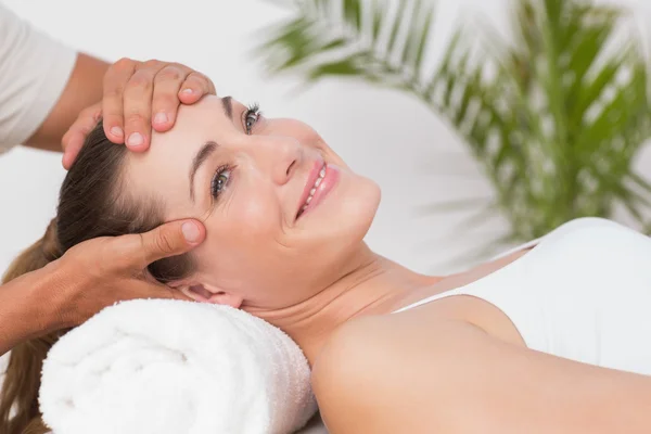 Woman receiving neck massage — Stock Photo, Image