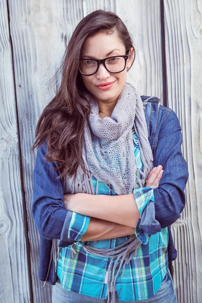 Happy hipster posing for a picture — Stock Photo, Image