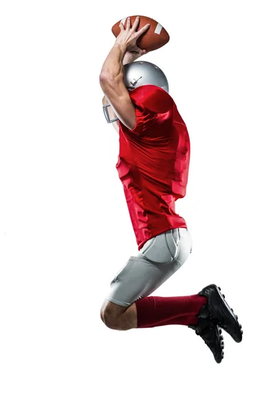 Amerykański piłkarz skoki — Zdjęcie stockowe