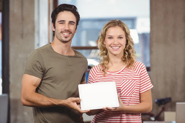 Business people holding digital tablet — Stock Photo, Image