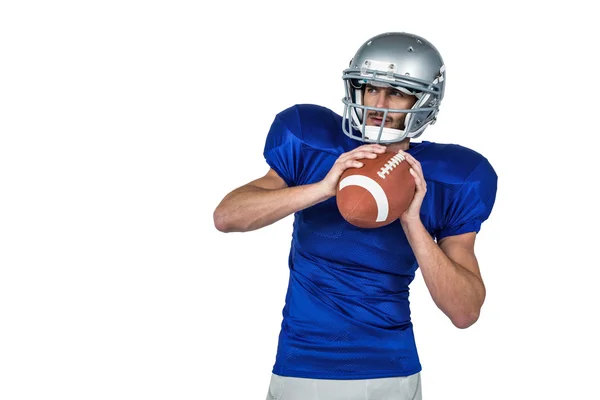 Amerikai labdarúgó holding ball — Stock Fotó